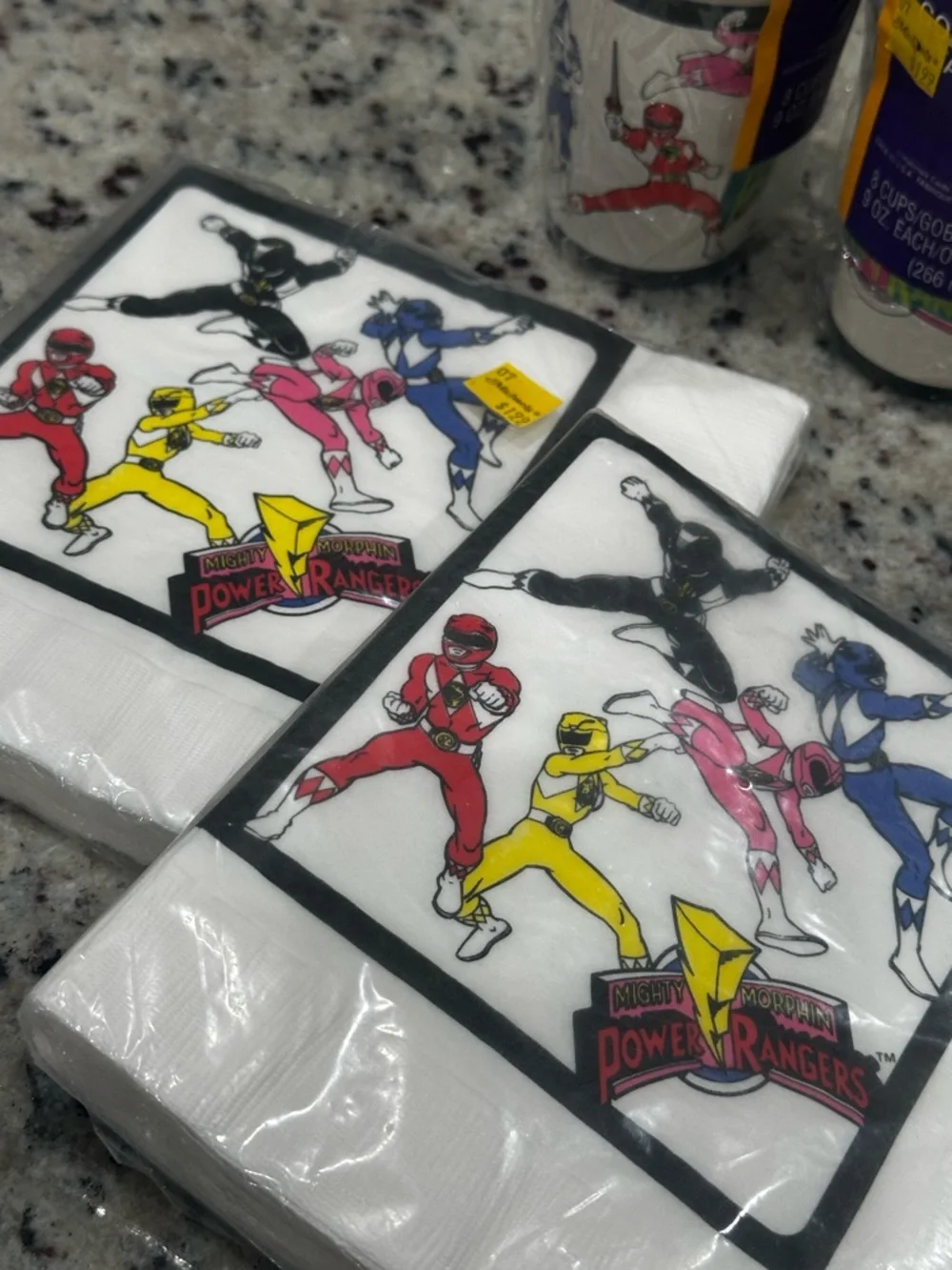 Mighty Morphin Power Rangers Vintage 1994 Hallmark Party Napkins 2 Packs